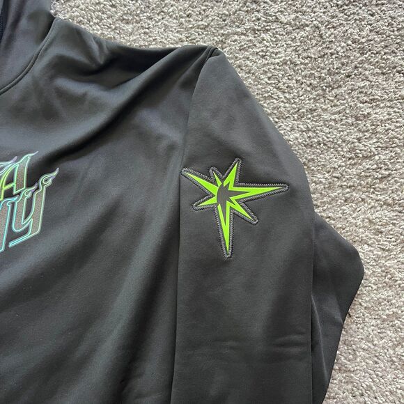 Nike Tampa Bay Rays City Connect Therma Fit Hoodie Black Neon Mens Medium MLB - Picture 3 of 8